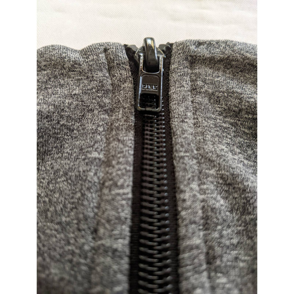 Victoria Secret Pink Ultimate Half Zip Pullover Women S Small Gray Black LOGO - Picture 3 of 7